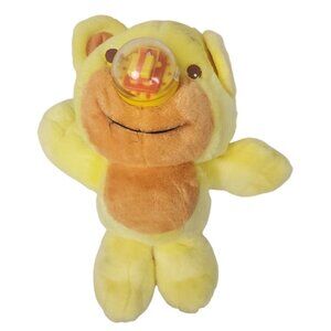 Vintage 1987 Yellow Nosy Bear Plush Jack in the Box Clown Playskool